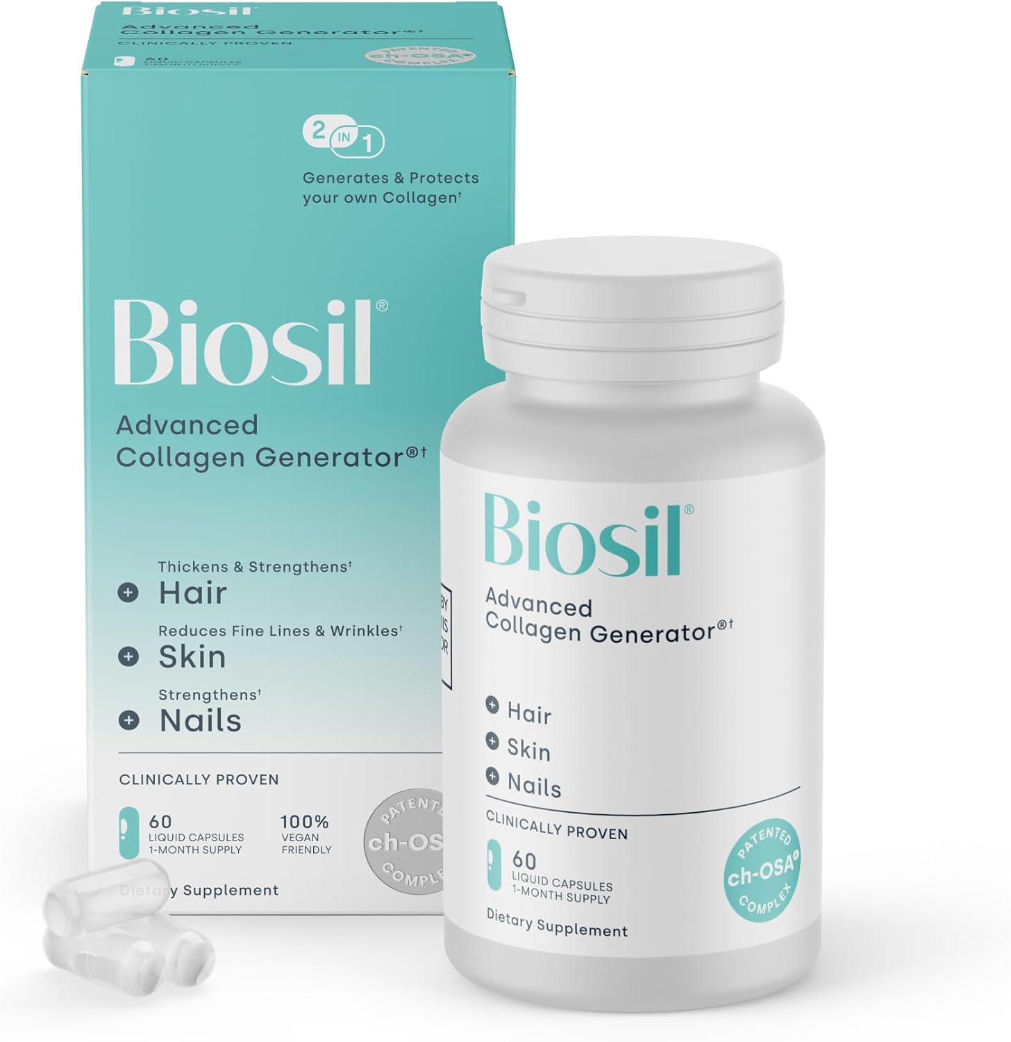 Suplemento Vegano Biosil: Colágeno y Belleza Natural - 1