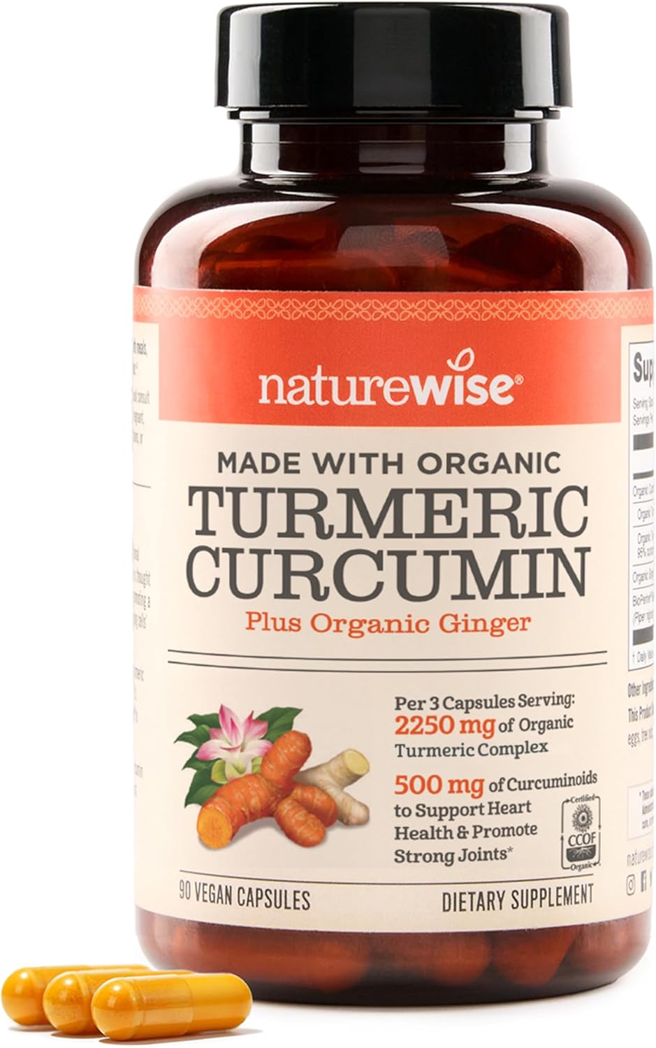 Cúrcuma NatureWise 2250mg - Absorción Avanzada y Soporte Articular - 1