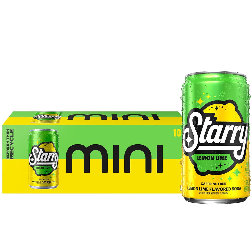 Soda Starry Limón Lima Sin Cafeína - Pack de 10 Latas - 1