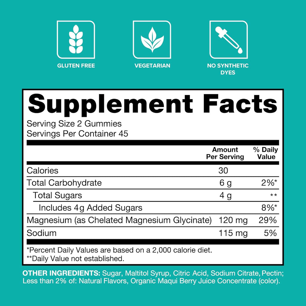 Gomitas de Magnesio Glicinato Ultra Absorbente, 90 U. - 4