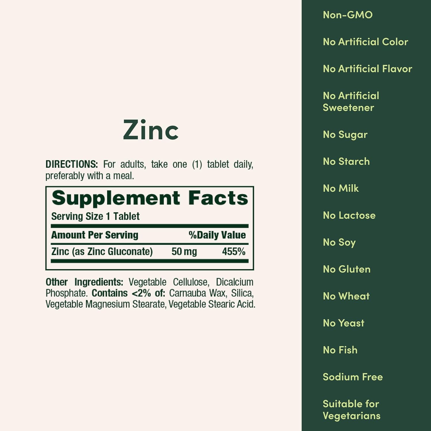 Zinc 50mg de Nature's Bounty: Soporte Inmunológico Efectivo - 5