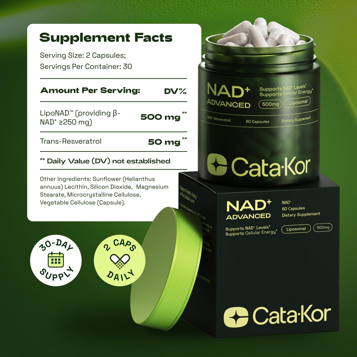Suplemento Liposomal NAD+ y Resveratrol – Energía y Vitalidad - 5