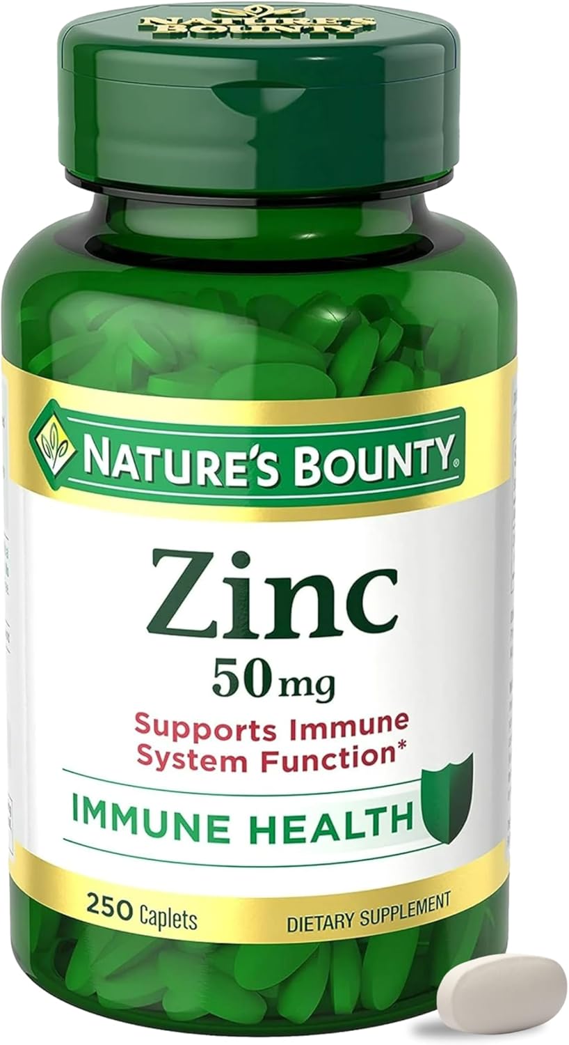 Zinc 50mg de Nature's Bounty: Soporte Inmunológico Efectivo - 1