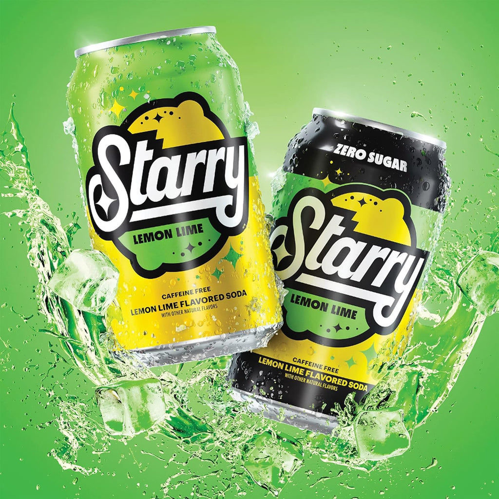 Soda Starry Limón Lima Sin Cafeína - Pack de 10 Latas - 5