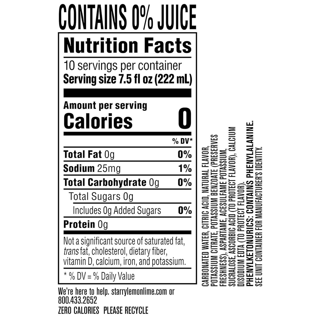 Soda Starry Zero Azúcar Limón Lima, Mini Latas Refrescantes - 2