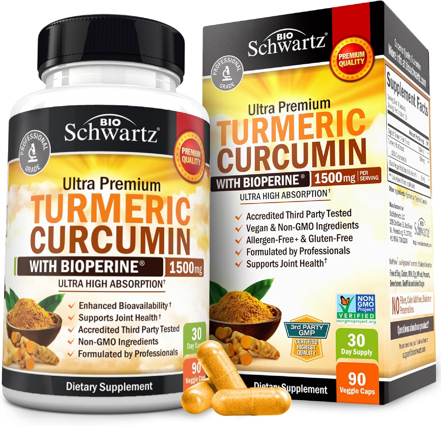 Cúrcuma Ultra Potente 1500mg con BioPerine - 1